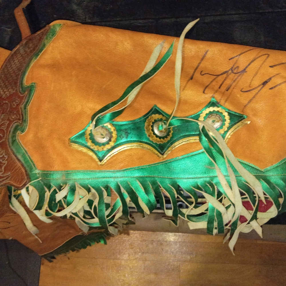 Custom Bull Riding Thick Leather Chaps